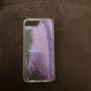 Purple glitter fall iPhone 8/7/6 plus case